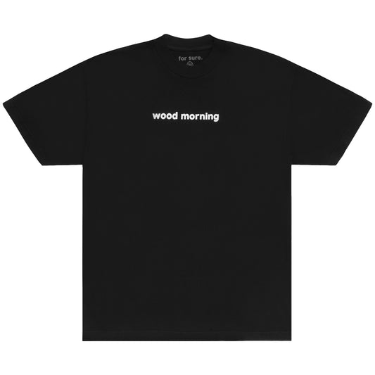 WOOD MORNING TEE - BLACK