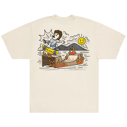 SKATE TEE - CREAM