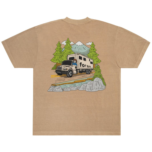 MOUNTAIN TRUCKER TEE - TAN