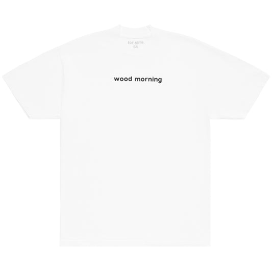 WOOD MORNING TEE - WHITE