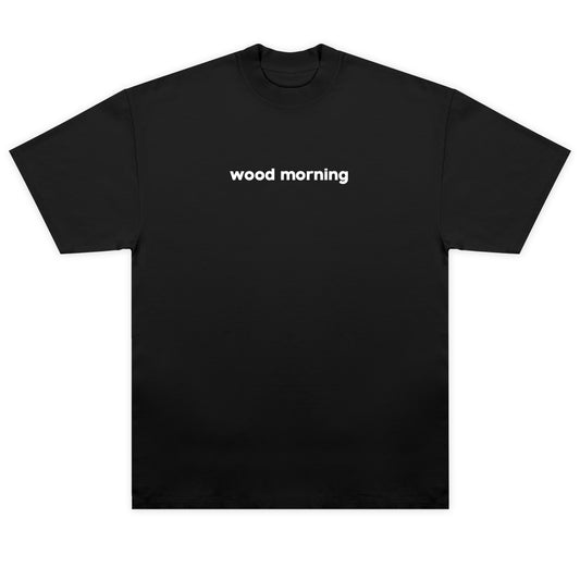 WOOD MORNING TEE - BLACK